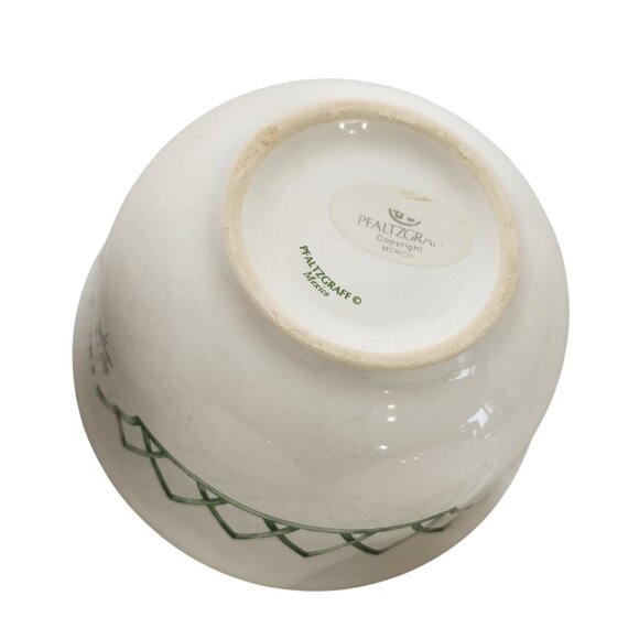 4 Pfaltzgraff Garden Trellis Dessert Bowls 4.25" stoneware dishes floral 90s vtg - Picture 4 of 11